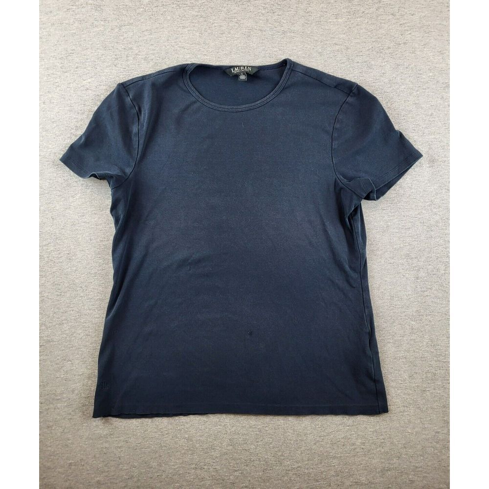 RALPH LAUREN BLACK LABEL Black T-shirt Top Mercerized Cotton Sz. L 34" Chest
